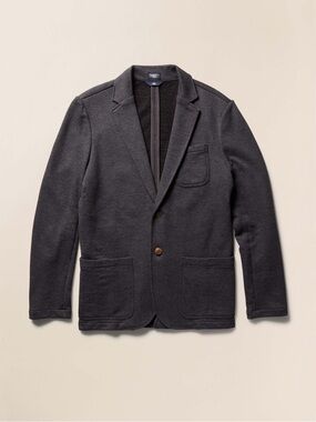 FAHERTY Inlet Knit Blazer – Black Sky Melange (Size S)